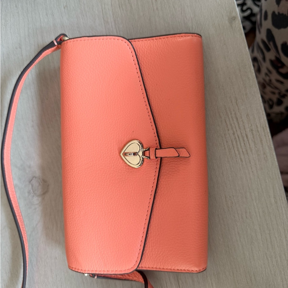 Kate Spade Coral Heart Clasp Wristlet